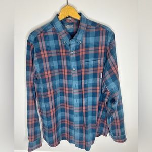 Eddie Bauer plaid flannel button down top